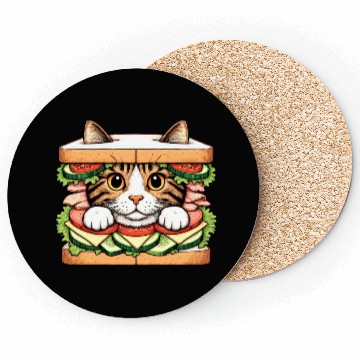 Discover Sandwich Kitty Coasters