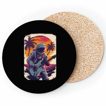 Discover Astronaut Guitar Player Space Music Lover Coasters