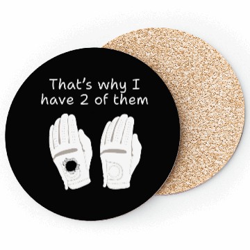 Discover Hole in one gloves funny golf Coasters