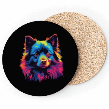 Discover Watercolor Colorful Schipperke Coasters