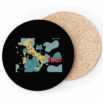 Discover City Illustrations Italy World Map Travel Map Coasters