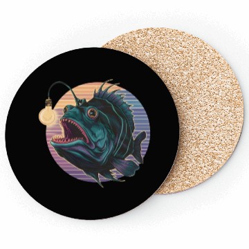 Discover Anglerfish Vintage for Men Women Kid Fish Lover Coasters