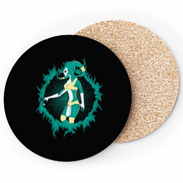 Discover Alien With Halftone Background Coasters