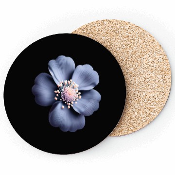 Discover 3 D Floral Pattern in Blue Coasters