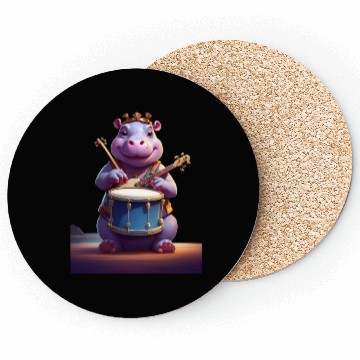 Discover Hippo playing music Coasters