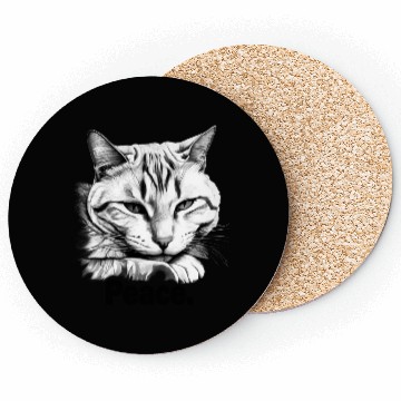Discover Peaceful Tabby Art Coasters
