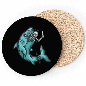 Discover shark skull Coasters