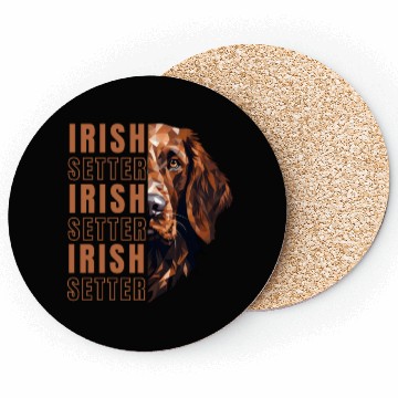 Discover Irish Setter geometric style Coasters
