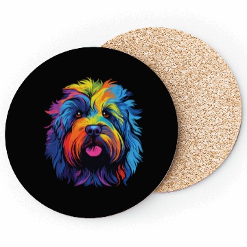 Discover Watercolor Colorful Puli Coasters
