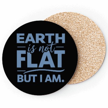 Discover Flat Earth Satire Ironic Jokes Coasters