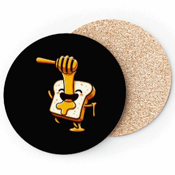Discover Toast with Honey Beekeeper Bee Honey Coasters