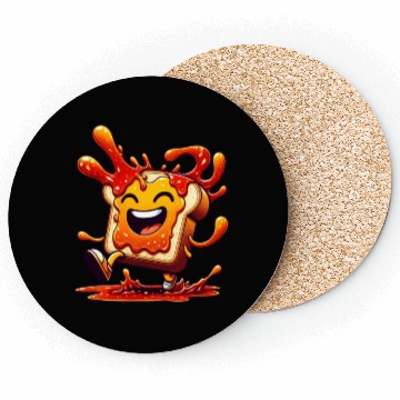 Discover Jam Toast Delicious Breakfast Coasters