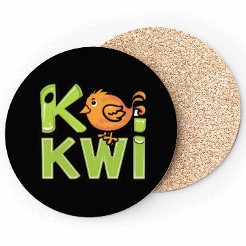 Discover Kiwi Bird Cartoon Coasters