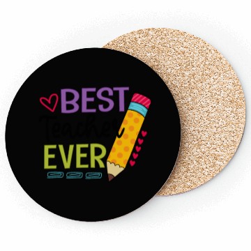 Discover Best Teacher Ever Teaching Pensil Coasters