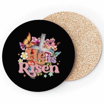 Discover He Is Risen Christian Easter Jesus Resurrection Coasters