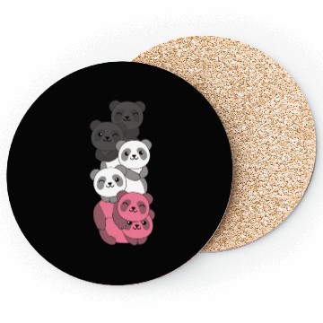 Discover Femaric Flag Pride Lgbtq Cute Panda Coasters
