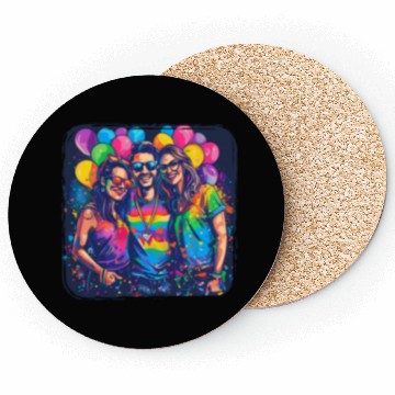 Discover Rainbow Connection Embrace ,Happy Pride Coasters