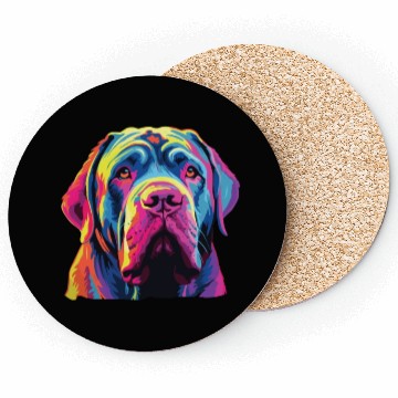 Discover Watercolor Colorful Neapolitan Mastiff Coasters