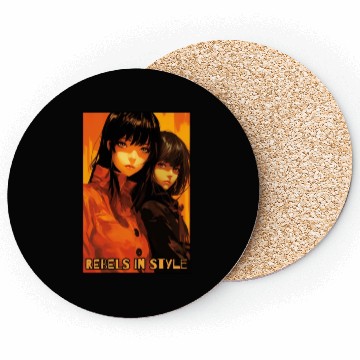 Discover Rebels in Style: Anime Girls Coasters