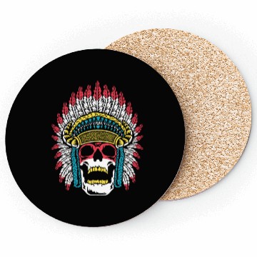 Discover Indigenous Native American Skull Skull Head Coasters