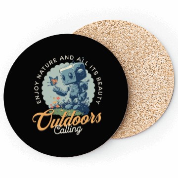 Discover Robotic Nature Lover - Outdoor Adventure Graphic Coasters
