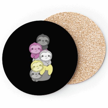 Discover Perigirl Flag Pride Lgbtq Cute Sloth Stack Coasters