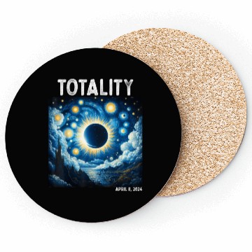Discover Solar Eclipse 2024 Totality April 8th Astronomy Coasters