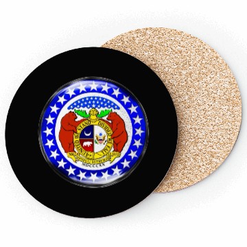 Discover Re-Imagined Missouri State Seal in Glass Bubble Coasters