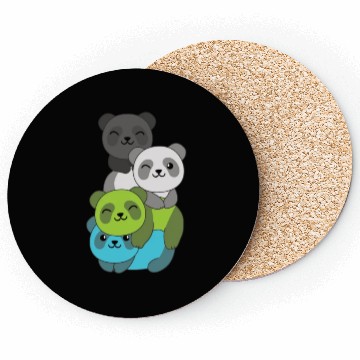 Discover Quiosexual Flag Pride Lgbtq Cute Panda Coasters