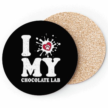 Discover I Love My Chocolate Lab Labrador Retriever Owner Coasters