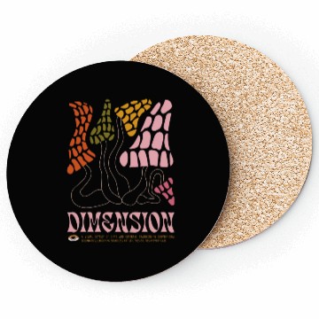Discover Dimension Psychedelic Illustration Coasters
