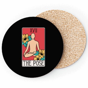 Discover The Pose - Yoga Tarot Card Coasters