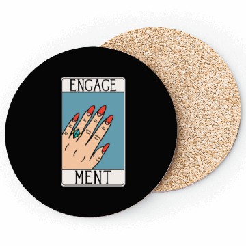 Discover Engagement - Engaged Tarot Card - Wedding Proposal Coasters