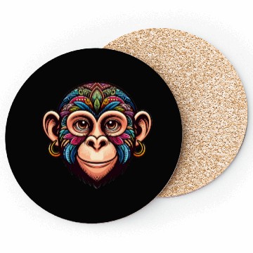 Discover Cute Monkey Face Coasters