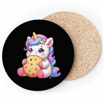 Discover Unicorn Enjoying a Cookie Coasters