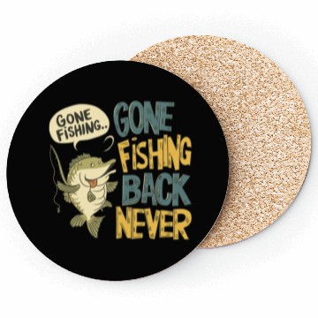 Discover Gone Fishing Back Never Coasters