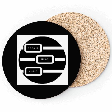Discover Cookie Beat Circle Logo Coasters