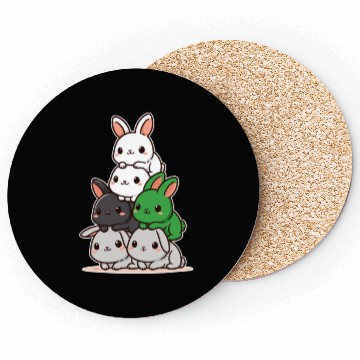 Discover Bunnies Demiromantik Flag Pride Month Cute Bunny Coasters