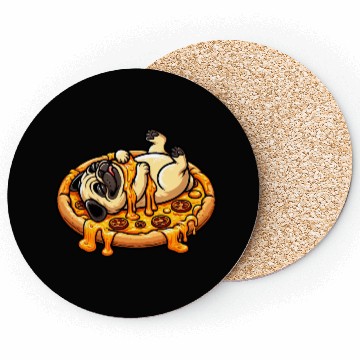 Discover Pug & Pizza: A Cheese Celebration for Lovers Coasters