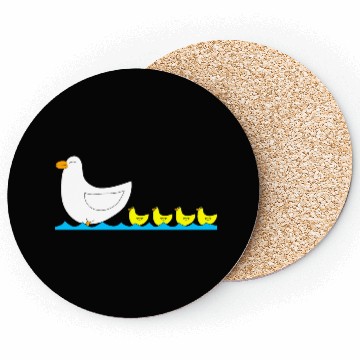 Discover Duck with ducklings Coasters
