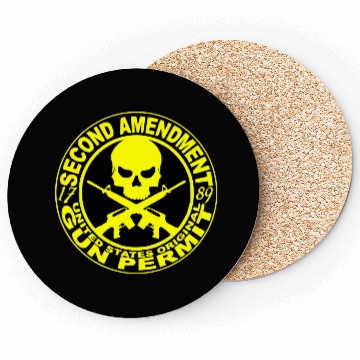 Discover 2nd Amendment Gun Permit © WhiteTigerLLC.Com Coasters