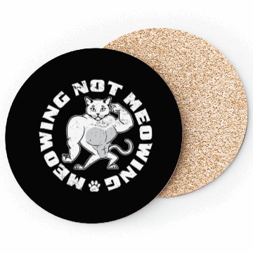 Discover Mewing Not Meowing Funny Cat Meme Jawline Coasters