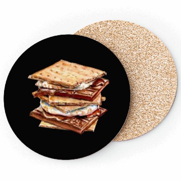 Discover Graham Crackers Chocolate Marshmallow Smores Coasters