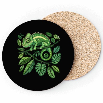 Discover Chameleonaire A Rich Lizard for Lizard Pet Lover Coasters