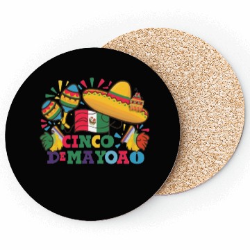 Discover Cinco de Mayo: Mexican Flag Design Coasters