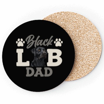 Discover Black Labrador BLACK LAB DAD Labrador Owner Coasters