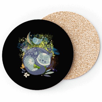 Discover Design Abstract Cat Unique Art Coasters