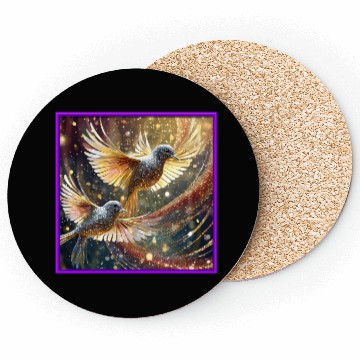 Discover Whirly Birds in the Dazzle - 1 Coasters