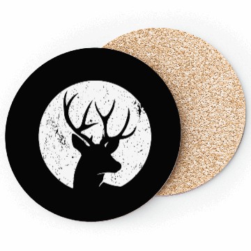 Discover Stag deer face creative minimal design Coasters