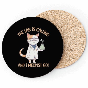 Discover Lab Calling Science Lab Cat Laboratory Chemistry Coasters